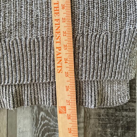 Ellen Tracy Roll Neck Chunky Knit Sweater Size Medium Nordic Rib Stitch Cozy - Picture 13 of 14